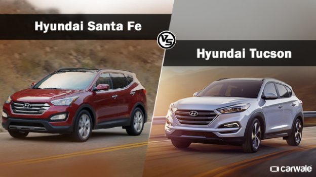 Spec comparo Hyundai Tuscon Vs Hyundai Santa Fe  Droidoo